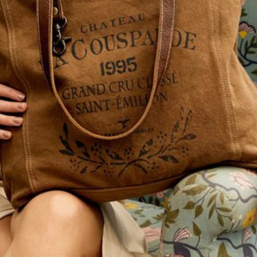 Myra Bag Brown and Black Tote - Picture 5 of 5
